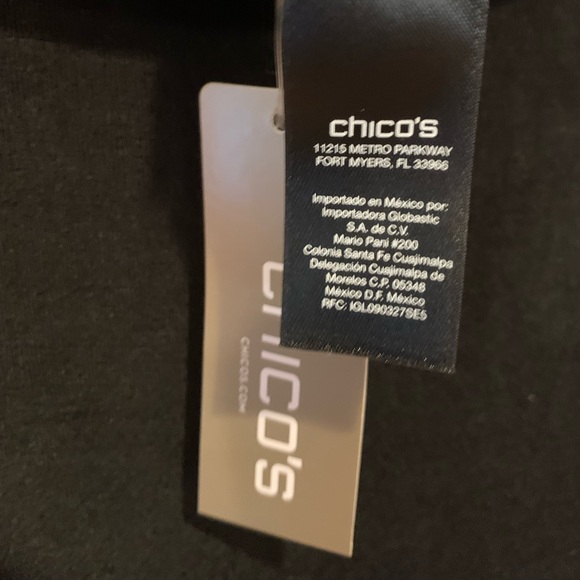 NWT Chico’s Travelers Zipper Detail Black Skirt - Picture 11 of 12